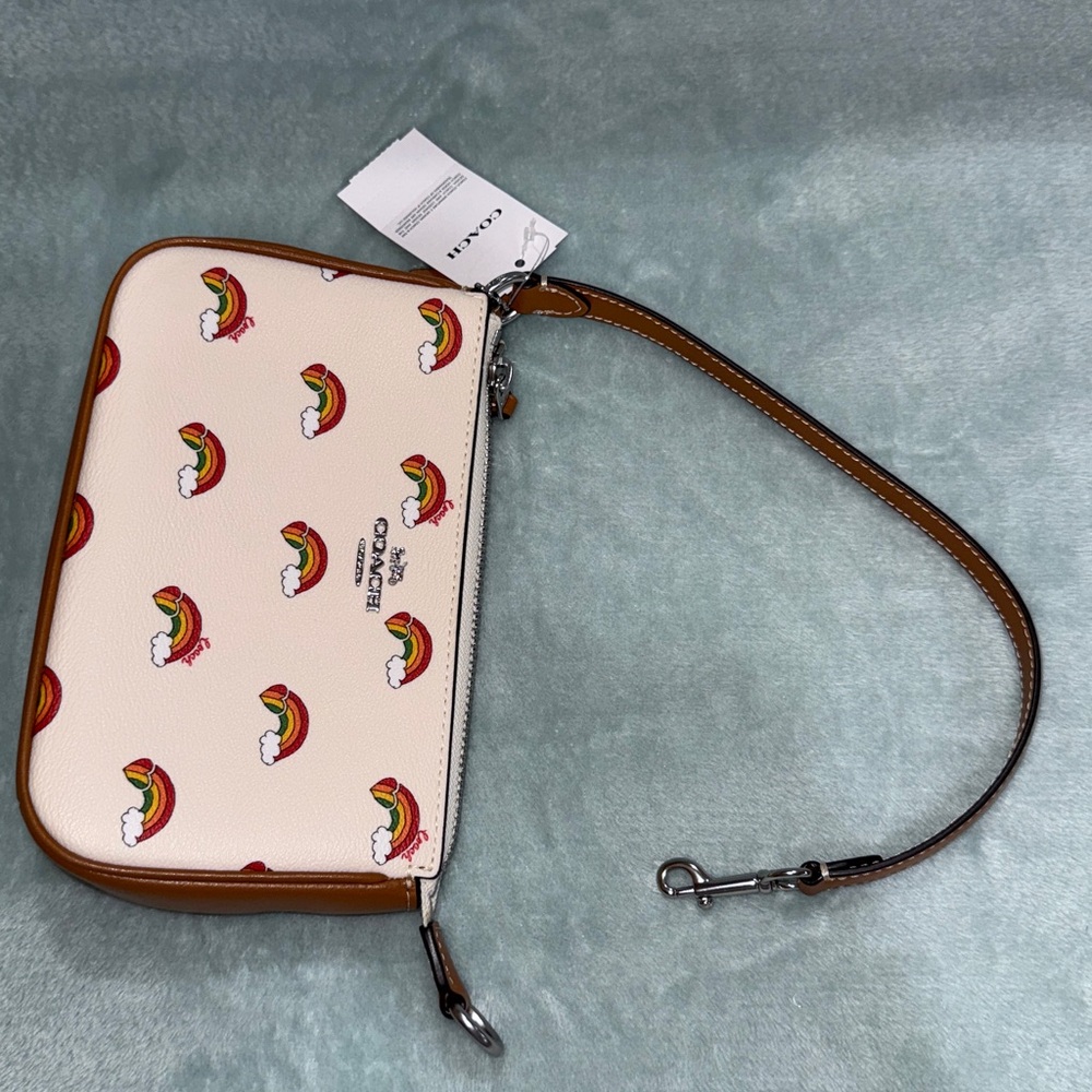 Coach Cream and Brown Rainbow Print Bag - Picture 11 of 17